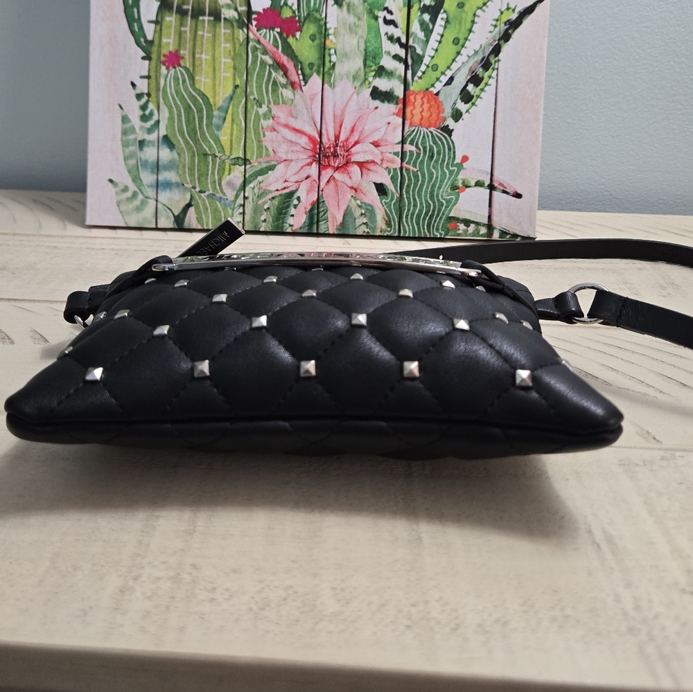 Michael Kors Women's MK Quilted Studded Multi-Bag-Black/Silver- EUC - Picture 7 of 16